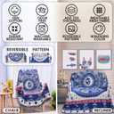 Boho Woven Throw Blanket Reversible Cotton Bohemian Tapestry Hippie Room Decor Witchy Astrology Zodiac Celestial Constellation Carpet Bed Chair Couch Sofa Cover Double Sided (Blue, S: 71x51)