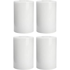 4 Pack White Opal Glass Shades Covers, 5.5in Height, 3.5in Diameter, 1-5/8in Fitter, Glazed Cylinder Glass Lamp Shade Replacement for Pendant Light Wall Sconces Chandelier