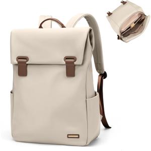 Women Laptop Backpack Computer Backpacks Carry On Waterproof backpack Fits 14Inch Notebook Travel Commute College (Apricot)