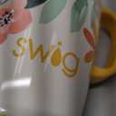 Swig Life 18oz Travel Mug, Insulated Tumbler with Handle and Lid, Cup Holder Friendly, Dishwasher Safe, Stainless Steel, Travel Coffee Cup (Honey Meadow)