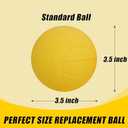 Viminston Spike Replacement Balls 3.5inch Yellow Soft Balls 3-Pack for Round Net Game Pool Game Mini Volleyball