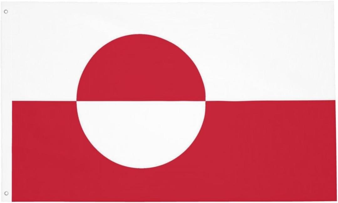 3 x Greenland Flag 3x5 Ft Greenlander National Flags with Brass Grommets Vivid Color Double Stitched Durable Polyester Bandera de Decor Indoor Outdoor
