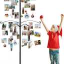 Miratino 5FT Family Tree,Party Photo Display Tree, Picture Holder Stand,90 Clips Holder for 4x6, 5x7 Picture Polaroid Frames Hanging & Card Tree Holders (Black)
