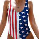 CHYRII Women Sexy Zipper Front Low Back High Cut One Piece Swimsuit Bathing Suit, XL