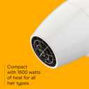 Conair Wall-Mount Hair Dryer, 1600W Blow Dryer with LED Nightlight, 2 Heat 2 Speed Settings, White