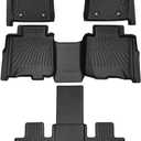 Cartist Floor Mats Compatible with Toyota Sequoia 2023 2024 2025 2026 (Only Fits 7 Passenger Models Without Center Console) All Weather Floor Liners for Toyota Sequoia Accessories TPE Heavy Duty