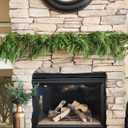 Artificial Pine Garland 6 Ft/Piece Christmas Garlands for Decoration Faux Greenery Garland for Table, Mantle, Wall, Indoor, Outdoor Winter Christmas Decor (1, 6 Ft/Piece)