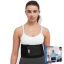 Umbilical Hernia Belt - Ergonomic Abdominal Binder Adjustable Truss Support with 2 Compression Pads for Naval, Ventral, Incisional, Epigastric, Belly Button Hernias, Pre Post Surgery(Black S-M)