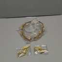 SWEETV Fairy Flower Hairband with Elf Ears, Halloween Fairy Headpiece for Women, Leaf Elf Circlet with Wings Cuff Earrings, Leaf Hairband Set for Photoshoot Cosplay Party (1 Count (Pack of 1))