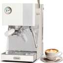 Gevi Espresso Machine with OPV, 20Bar Espresso Maker with Milk Frother Steam Wand, Dual Display, 58mm Portafilter, Stainless Steel Espresso Machines for Espresso/Latte/Cappuccino, White