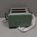 Rae Dunn Toaster, Stainless Steel 2 Slice Square Toaster, Wide Slot with 5 Browning Levels, with Bagel, Defrost and Cancel Options (Sage)