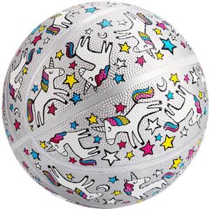 INPODAK Girls Basketball, Size 5 Unicorn Basketball 27.5 inch for Youth Kids, Christmas Child Gift