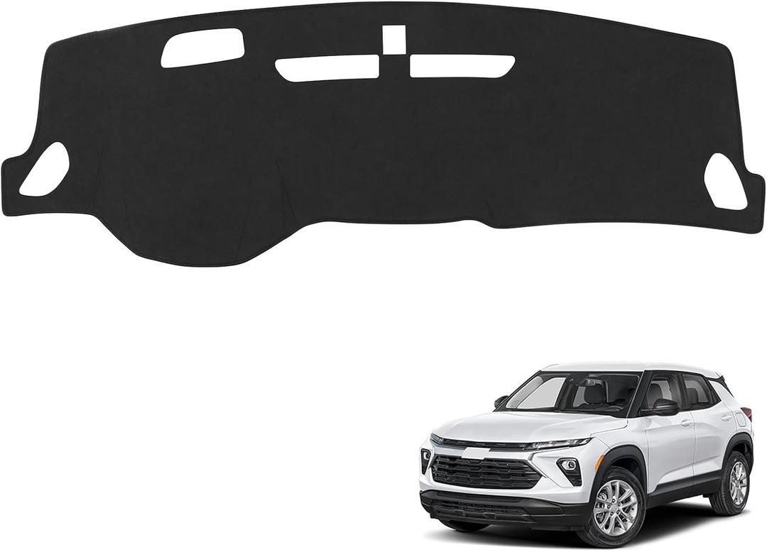 Black Dashboard Dash Board Cover Mat Carpet for Chevy Trailblazer 2021-2025 Accessories Dash Cover Flannel Material Dash Mat Sunshade