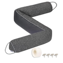 TORRAMI Under Door Draft Stoppers 32 Inch, Heavy Triangle Stop Draft Block Cold Air/Wind/Breeze Noise Blocker Door Sweeps Weather Stripping Bottom Seal Dark Gray