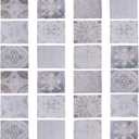 Generic 24Pcs European Style Tile Kitchen Bathroom Waterproof & Oil Proof PVC Tile Sticker Decoration - Retro Moroccan Style - DIY Wall Stickers for Bathroom/Kitchen - Black, Geometric