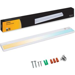 Ansen Hardwired Under Cabinet Lighting, 36in 22W LED Light for Kitchen/Closet, 1426lm, CRI>92, R9>90, Dimmable, 3 Color Temperature, 3000K/4000K/5000K(Warm White, Cool White, Daylight)