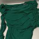 PRETTYGARDEN Summer Off The Shoulder Ruched Bodycon Dresses Sleeveless Sexy Party Club Midi Dress, XL, Dark Green