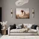 Christian Canvas Wall Art Jesus with Lamb Painting Wall Decor 16"L x 24"W