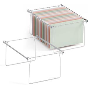 SUNEE Hanging File Folder Frame, Letter Size Files Holder Bars,17.5 Inches, Set of 2