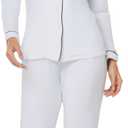 Women Long Sleeve Pajama Set Modal Button Down 2-Piece Pjs Pants Sleepwear Lounge Set (XL)