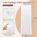 Tingjoo 80 FT x 10 FT White Backdrop Curtains, Set of 16 Panels