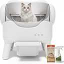 RPZ Automatic Self-Cleaning Cat Litter Box for Large Cats & Multi-Cat Homes, Smart Electric Auto Cleaning Litter Box with Litter Mat & 2 Cleaning Solutions, Ideal for Busy Homes & Apartments