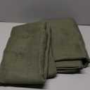 MIULEE Light Olive Green Short Linen Curtains 45 Inch Length 2 Panels for Kitchen Bedroom Bathroom, Soft Linen Textured Natural Window Drapes Semi Sheer Light Filtering Back Tab Burlap Look Decor