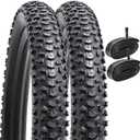 YUNSCM Pack of 2 16" Bike Tires 16 x 2.125/57-305 and 16" Heavy Duty Bike Tubes Schrader Valve Compatible with Kid Bike 16x2.0 16x2.125 16x2.15 Bicycle Tires and Tubes
