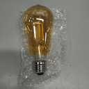 LED Dimmable Edison Light Bulbs 4W, 2200K-2400K Warm White (Amber Glass) ST64, E26 Base Pack of 6