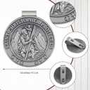 Christmas Car Registration and Insurance Card Holder Christmas Gift for Driver Include 1pcs Saint Christopher Medal, 1pcs Leather Vehicle Insurance Wallet Interior Car Accessories License