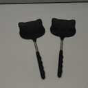 Staruby 2 Pack Extendable Fly Swatter, 25 inch Long Handle Flyswatters, Plastic Heavy Duty Fly Swatters Manual for Indoors Patio Garden and Outdoors Black