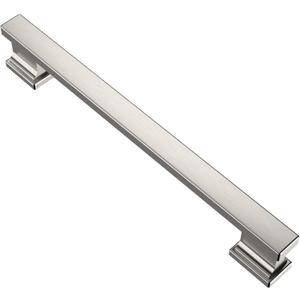 Alzassbg 15 Pack Brushed Satin Nickel Cabinet Pulls, 6-1/4 Inch(160mm) Hole Centers Kitchen Cabinet Handles for Cabinets and Drawers AL3061SN