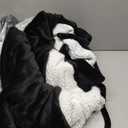 Electric Blanket Wearable with Foot Pockets & Sleeves, Electric Heated Snuggle Blanket, Flannel & Sherpa Heating Throw with 10 Heat Settings, 1-12 Hours Auto Shut-Off, 50"70", Black