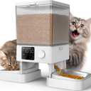 oneisall Automatic Cat Feeder for 2 Cats, 20 Cups/5L Automatic Cat Food Dispenser for Small Pets Indoor, Timed Cat Feeder for Dry Food(White)