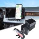 Aunginsy Car Hidden Screen Drawer Organizer with Phone Holder Compatible with Ford Maverick 2022-2024 Center Console Multimedia Display Right Side Panel Storage Box Truck Dash Cubby Insert Accessories