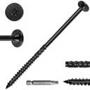 FMhotu #14 Heavy-Duty Wood Screws, Star Drive Deck Screws, Rust Resistant Timber Screws for Timber/Log/Landscaping Wood (8 Inch,500Pcs,Black)