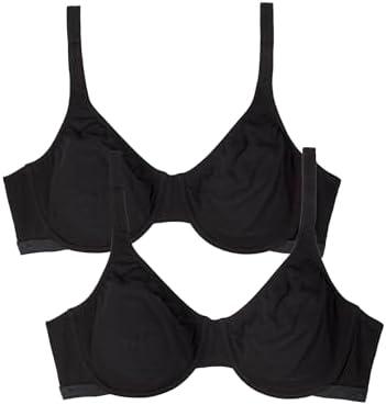 Fruit of the Loom Women's Multi-Pack Unlined Underwire Cotton Bra, 36B