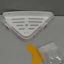 Sotfamily Plastic Shower Caddy Corner (for 90 Only), 2 Pack Adhesive Corner Shower Shelves for Bathroom Organizers and Storage, White