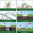 4 Pack Mole Traps that Kill Best, Mole Trap Easy to Set, Galvanized Steel Gopher Traps for Lawns, Reusable Quick Capture Gopher Hawk Vole Trap Outdoor Use