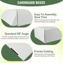 10 Pack 12"x9"x3" inch Small Shipping Boxes White Corrugated Cardboard Box for Small Business, Mailer, Shipping, and Packing