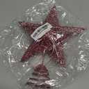 Emopeak 20 LED Christmas Tree Topper, 8 x 10 Inch Indoor Iron Art Star Treetop Light, Two Modes (Keep Light ON/Flash) (Pink, 8"/20CM)