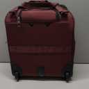 LUGGEX Underseat Carry On Luggage with Wheels, UDK Stylish Lightweight Under Seat Luggage, Soft Sided Personal Item Suitcase for Short Trip (UX-Core, Dark Scarlet, 16 Inch)