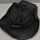 Funcredible Straw Cowboy Hat for Women - Straw Cowgirl Hat - Vintage Cowboy Hat with 1 Replaceable Hat Bands
