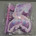 FIGEPO Mermaid Pinata Set Birthday Party Favors for Girl Kids Birthday Themed Party Supplies with Tail Pinata Stickers Slap Bracelet Keychain Silicone Bands and Straws 44 Pack