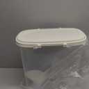 Large Rice Storage Container 15-20 Lbs, Tall Flour Container with Scoop + Cup - Slim Dry Food Storage Bin for Cereal, Sugar, Beans, Pet Dog Cat Food Container - Kitchen and Pantry Storage Organization (Cream White)