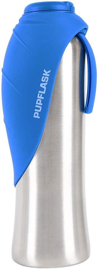 PupFlask Large Dog Water Bottle | 27 or 40 OZ Stainless Steel | Convenient Dog Drink Dispenser | Puppy Travel Water Bowl | Portable Pet Hydration Bottle | Leak Proof | Perfect Size For All Breeds (Nebulas Blue)