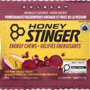 Honey Stinger Organic Pomegranate Passionfruit Energy Chew, Gluten Free & Caffeine Free, for Exercise, Running and Performance, Sports Nutrition for Home & Gym, Pre and Mid Workout, 12 Pack (EXP 08/22/27)