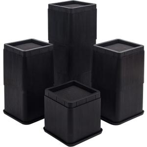 BTSD-home 4 inch or 8 inch Bed Risers Heavy Duty Stackable Furniture Risers Bed Lifts Risers for Couch, Sofa, Desk or Table Legs Extenders 8 Pack