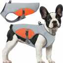 Dog Cooler Jacket for Extra Large Dogs, Dog Mesh Cooling Vest with Reflective Stripe and D Ring, Pet Cooling Jacket for Beach, Hiking, Walking, Orange-XL
