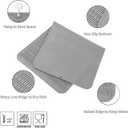 MicoYang Silicone Dish Drying Mat for Multiple Usage,Easy clean,Eco-friendly,Heat-resistant Silicone Mat for Kitchen Counter or Sink,Refrigerator or Drawer Liner Grey 5XL 36inches x 18inches